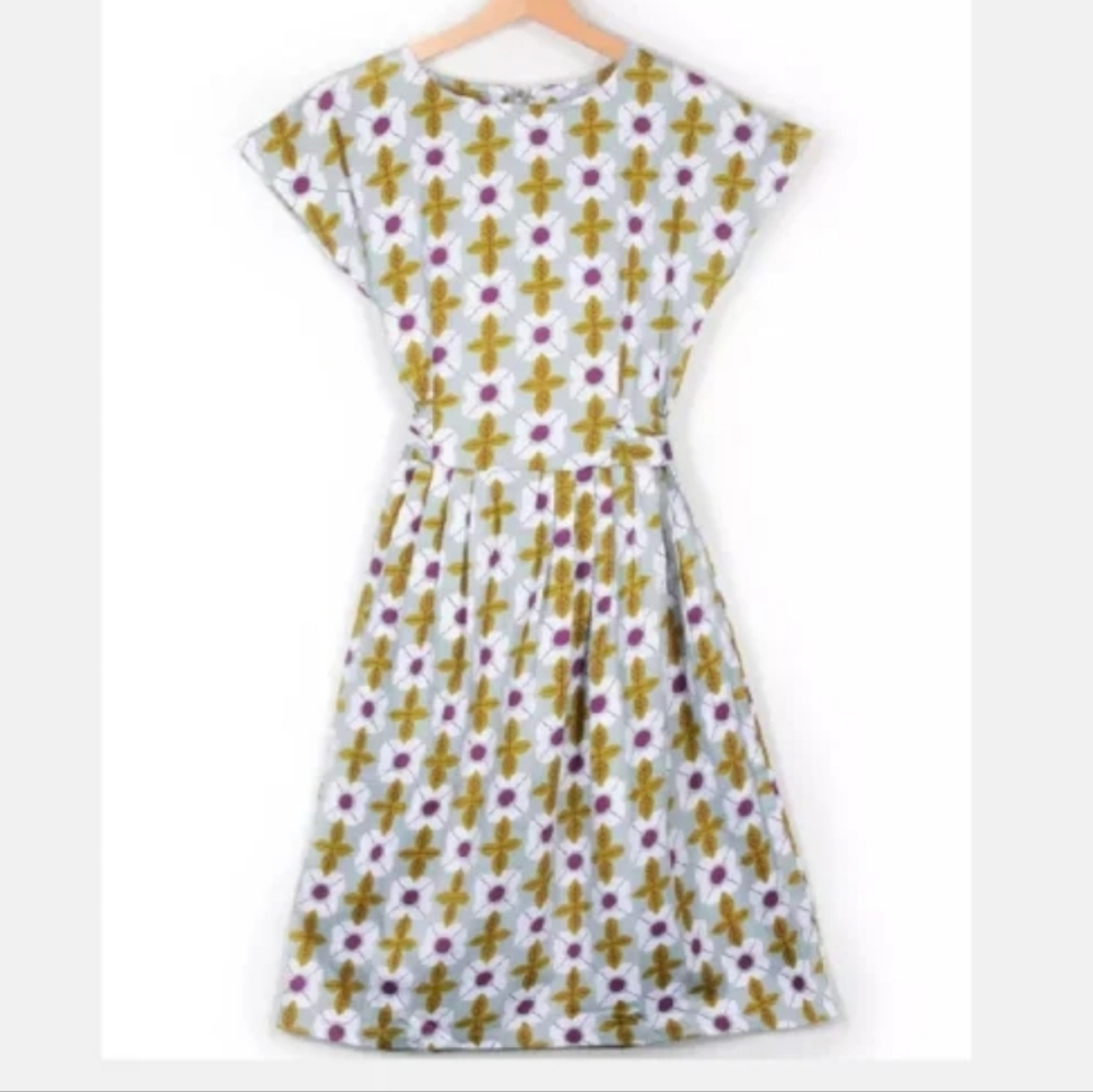 Circus Retro Tile Floral Tie Back Dress